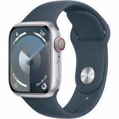 Apple Watch Series 9 41mm Silver Aluminum/Storm Blue Sport Band цена и информация | Смарт-часы (smartwatch) | pigu.lt