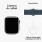 Apple Watch Series 9 41mm Silver Stainless Steel/Storm Blue Sport Band цена и информация | Išmanieji laikrodžiai (smartwatch) | pigu.lt