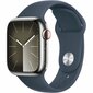 Apple Watch Series 9 41mm Silver Stainless Steel/Storm Blue Sport Band цена и информация | Išmanieji laikrodžiai (smartwatch) | pigu.lt