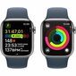 Apple Watch Series 9 41mm Silver Stainless Steel/Storm Blue Sport Band цена и информация | Išmanieji laikrodžiai (smartwatch) | pigu.lt