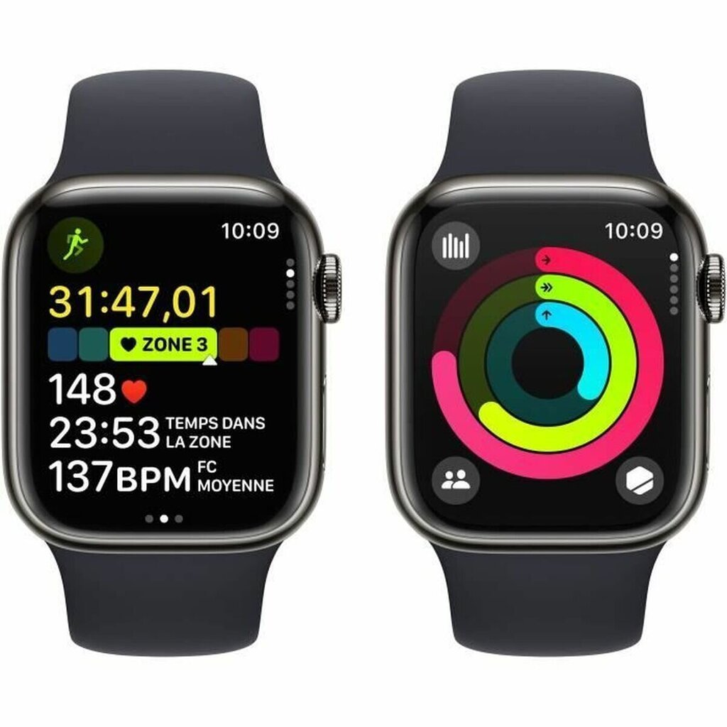 Apple Watch Series 9 41mm Graphite Stainless Steel/Midnight Sport Band kaina ir informacija | Išmanieji laikrodžiai (smartwatch) | pigu.lt