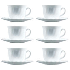 Luminarc puodelių su lėkštutėmis rinkinys, 6 dalių kaina ir informacija | Taurės, puodeliai, ąsočiai | pigu.lt