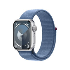 Apple Watch Series 9 GPS 41mm Silver Aluminium Case with Winter Blue Sport Loop MR923ET/A цена и информация | Смарт-часы (smartwatch) | pigu.lt