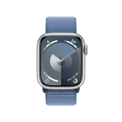 Apple Watch Series 9 GPS 41mm Silver Aluminium Case with Winter Blue Sport Loop MR923ET/A цена и информация | Смарт-часы (smartwatch) | pigu.lt