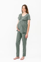 Pižama nėščiosioms Cool Mama, žalia цена и информация | Женские пижамы, ночнушки | pigu.lt