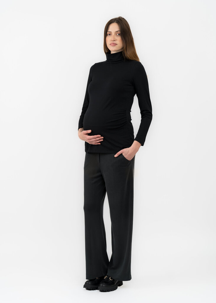 Kelnės nėščiosioms Cool Mama, juodos kaina ir informacija | Kelnės moterims | pigu.lt