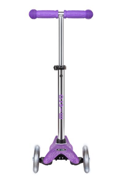 Triratis vaikiškas paspirtukas Micro Mini Deluxe Fairy Glitter LED, violetinis цена и информация | Paspirtukai | pigu.lt