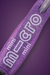 Triratis vaikiškas paspirtukas Micro Mini Deluxe Fairy Glitter LED, violetinis цена и информация | Самокаты | pigu.lt