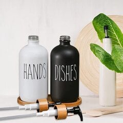 Набор стеклянных дозаторов для мыла, 2 предмета цена и информация | Аксессуары для ванной комнаты | pigu.lt