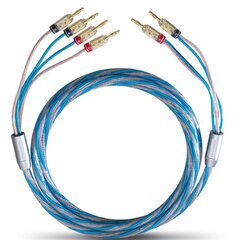 Акустический кабель Oehlbach Bi Tech 4 2х2м 2->4 банана цена и информация | Кабели и провода | pigu.lt