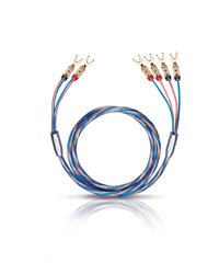 Акустический кабель Oehlbach Bi Tech 4 2 x 2,0 м, 2->4 наконечника цена и информация | Кабели и провода | pigu.lt