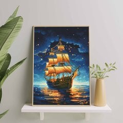 Алмазная Мозаика на Раме Корабль Пейзаж 5D Diamond Painting Oh Art! 40x50 cm цена и информация | Алмазная мозаика | pigu.lt