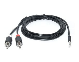 AUDIO PRO 3,5 mm M – 2 x RCA M, Real-El цена и информация | Адаптеры, USB-разветвители | pigu.lt