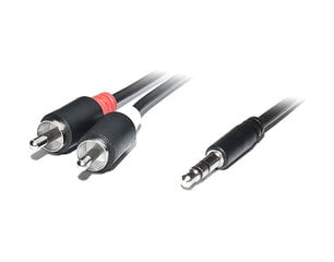 AUDIO PRO 3,5 mm M – 2 x RCA M, Real-El kaina ir informacija | Adapteriai, USB šakotuvai | pigu.lt