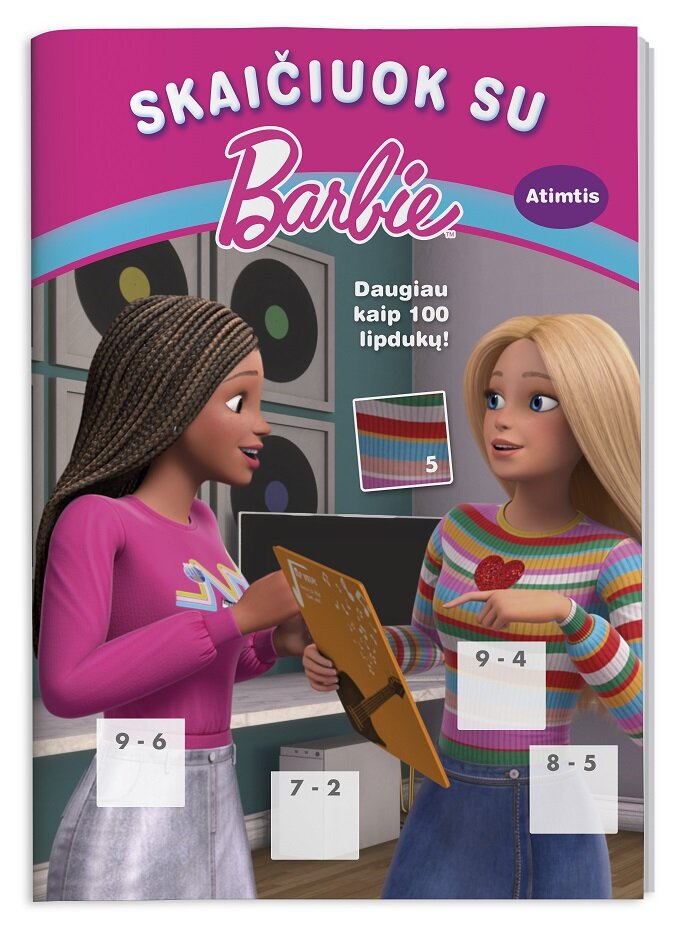 Skaičiuok su Barbie. Atimtis. Daugiau kaip 100 lipdukų kaina ir informacija | Lavinamosios knygos | pigu.lt