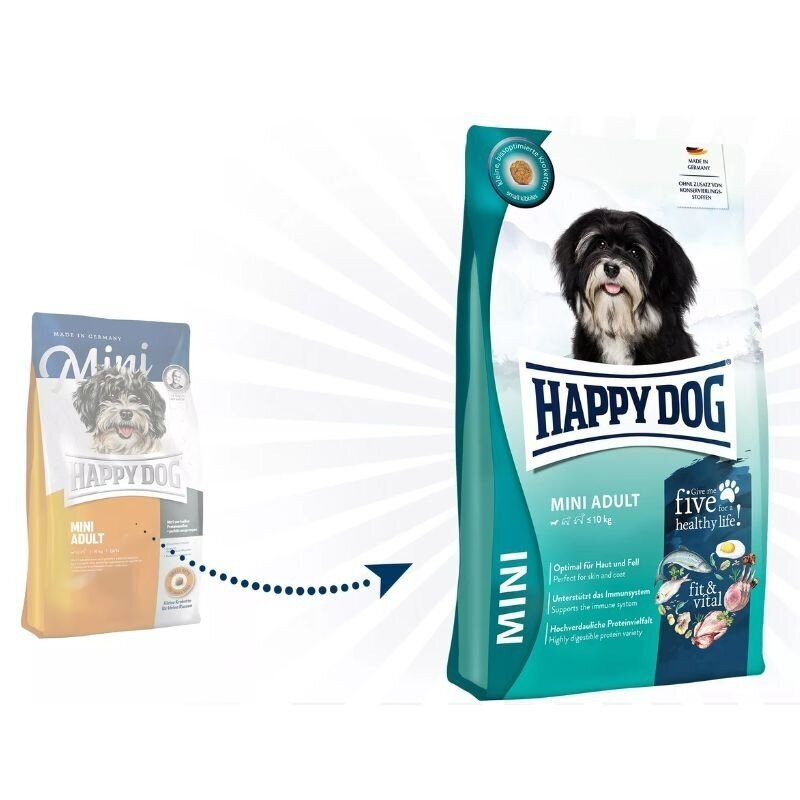 Happy Dog Mini Adult mažų veislių suaugusiems šunims, 4 kg kaina ir informacija | Sausas maistas šunims | pigu.lt
