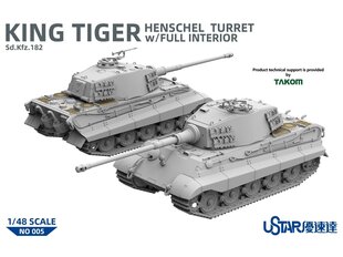 Surenkamas modelis King Tiger Henschel Turret w/Full Interior Suyata, NO005 kaina ir informacija | Konstruktoriai ir kaladėlės | pigu.lt
