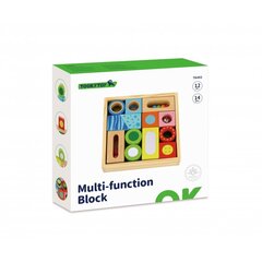 Набор деревянных многофункциональных блоков 12 штук, TOOKY TOY цена и информация | Игрушки для малышей | pigu.lt