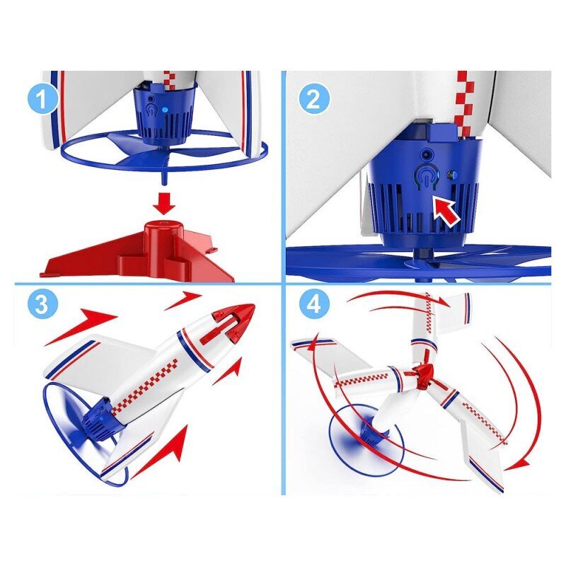 Interaktyvi skraidanti Raketa JZL kaina ir informacija | Žaislai berniukams | pigu.lt