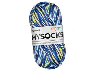 Siūlai MyBoshi Mysocks Pixel, 150g kaina ir informacija | Mezgimui | pigu.lt