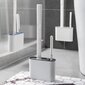 2 vnt. tualeto šepetėlių rinkinys baltos spalvos kaina ir informacija | Vonios kambario aksesuarai | pigu.lt