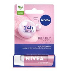 Lūpų balzamas Nivea Pearly Shine, 5,5 ml kaina ir informacija | Lūpų dažai, blizgiai, balzamai, vazelinai | pigu.lt