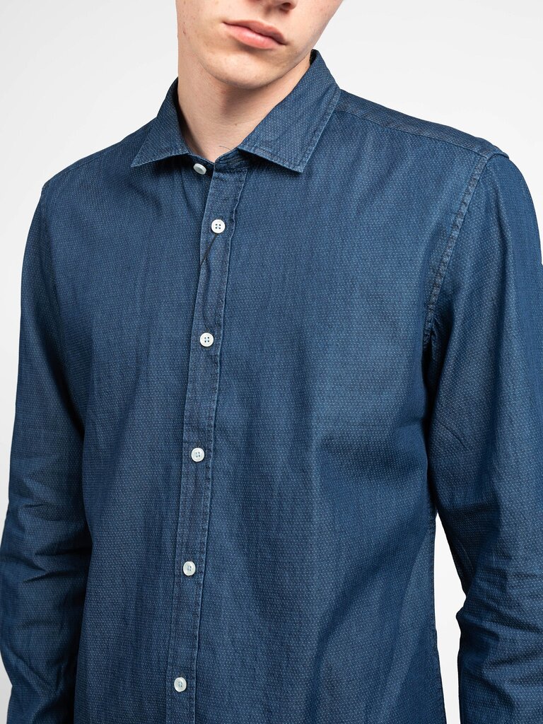 Marškiniai vyrams Antony Morato MMSL00520 FA400019, mėlyni цена и информация | Vyriški marškiniai | pigu.lt