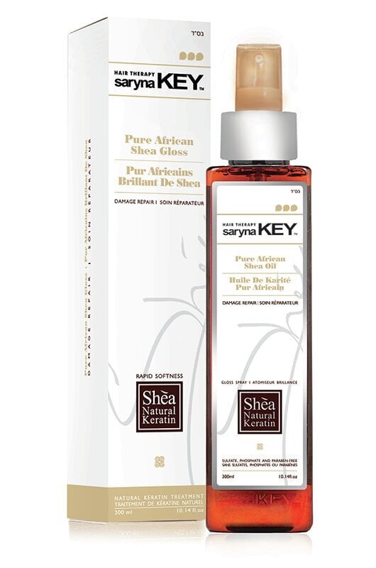 Žvilgesio plaukams suteikiantis purškiklis Saryna Key Pure African Shea Gloss, 250 ml kaina ir informacija | Priemonės plaukų stiprinimui | pigu.lt