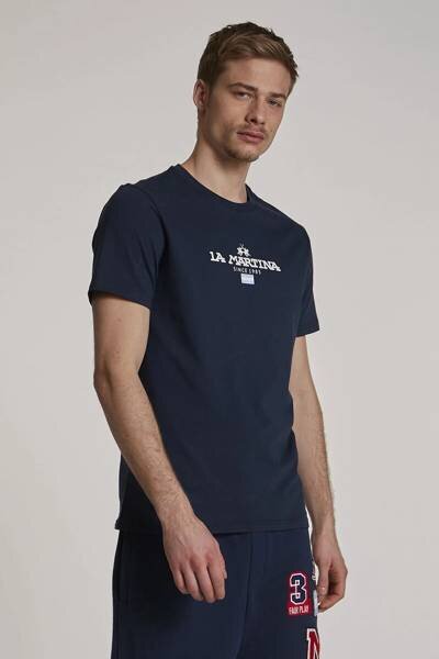 Marškinėliai vyrams La Martinas 46953-6, mėlyni цена и информация | Vyriški marškinėliai | pigu.lt