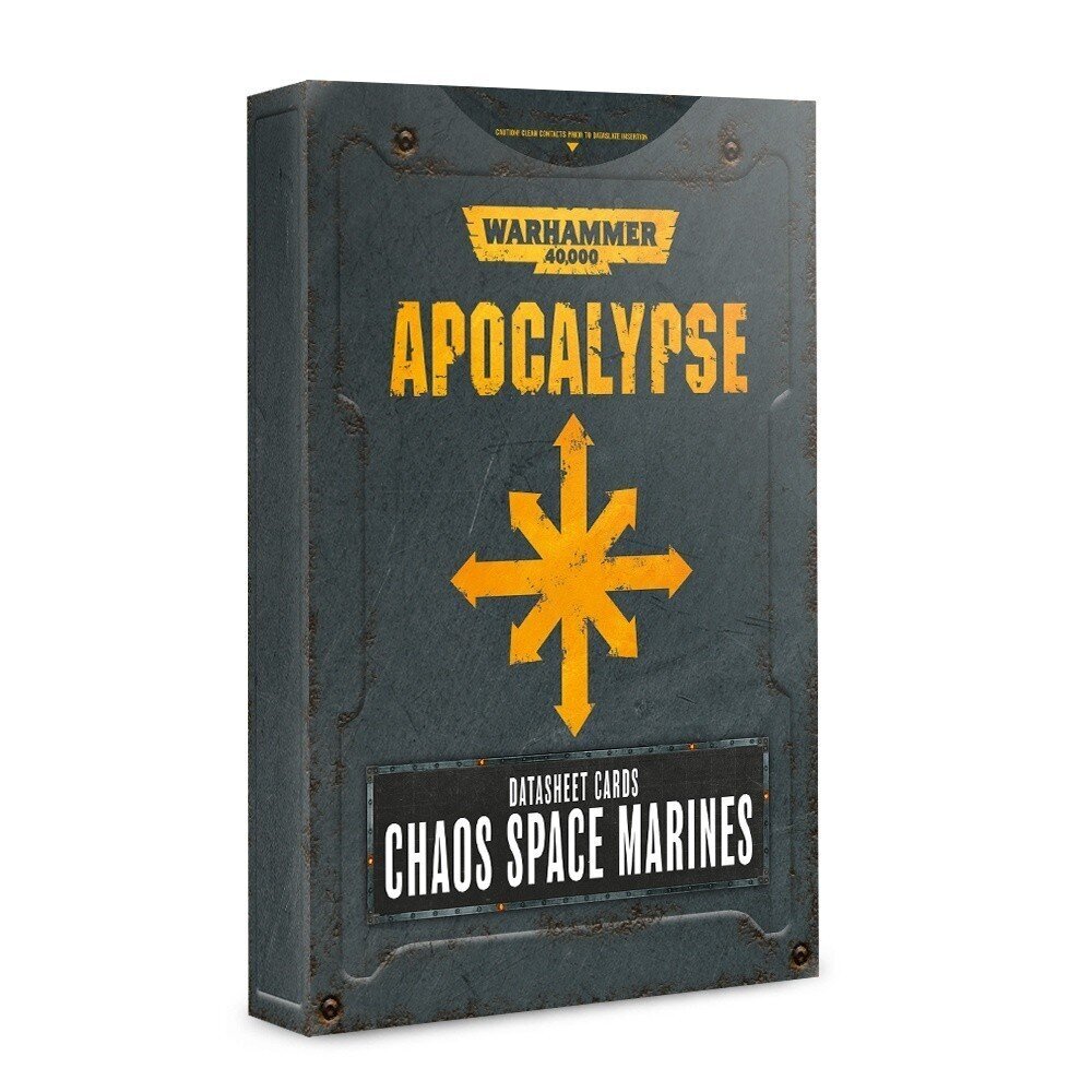 Warhammer žaidimo duomenų kortelės Apocalypse Datasheets Chaos Space Marines, EN kaina ir informacija | Stalo žaidimai, galvosūkiai | pigu.lt