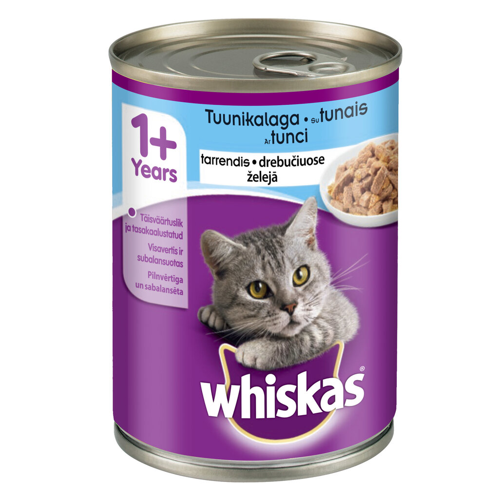 Whiskas katėms su tunu, 400 g цена и информация | Konservai katėms | pigu.lt