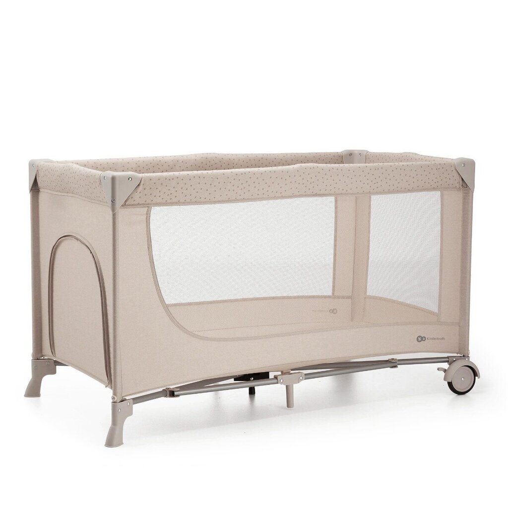 Maniežas Kinderkraft Joy 2 Travel Cot, Beige kaina ir informacija | Maniežai vaikams | pigu.lt