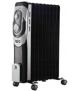 Радиатор масляный Kiano 2000 W, черный цена и информация | Обогреватели | pigu.lt