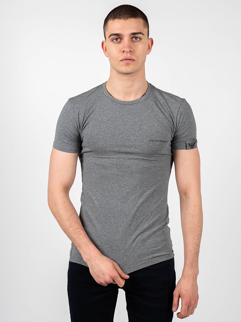 Marškinėliai vyrams Emporio Armani 111035 2F517, pilki kaina ir informacija | Vyriški marškinėliai | pigu.lt