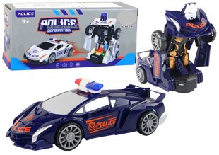 Policijos automobilis - robotas su šviesos ir garso efektais Lean Toys, mėlynas цена и информация | Игрушки для мальчиков | pigu.lt