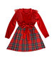 Suknelė mergaitėms, raudona цена и информация | Suknelės mergaitėms | pigu.lt