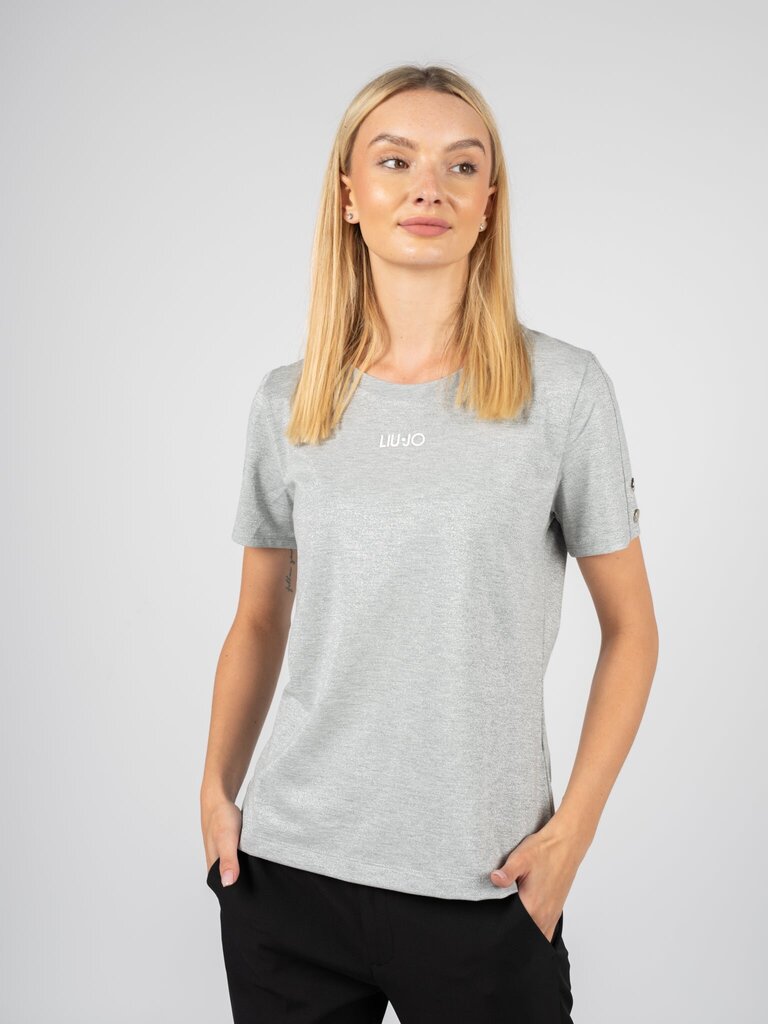 Marškinėliai moterims Liu-Jo TA3173 J6101, pilki цена и информация | Marškinėliai moterims | pigu.lt