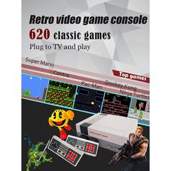 Игровая приставка Mini Game Retro TV с 620 играми и двумя контроллерами BlackBird BH1460, серая цена и информация | Игровые приставки | pigu.lt