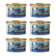 Princess Premium Mousse su tunu ir jūros žuvimis, 6 x 85 g kaina ir informacija | Konservai katėms | pigu.lt