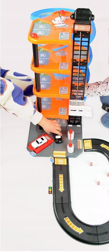 Automobilių garažas - trasa su priedais LandToys kaina ir informacija | Žaislai berniukams | pigu.lt