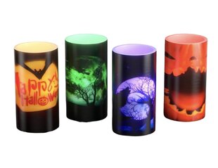 Свеча для Хэллоуина с пультом управления Pchero, 4 шт. цена и информация | Праздничные декорации | pigu.lt