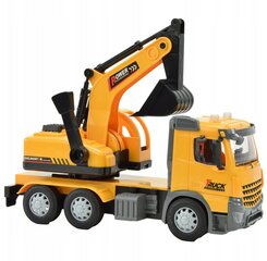 Žaislinis sunkvežimis su ekskavatoriumi, geltonas kaina ir informacija | Žaislai berniukams | pigu.lt