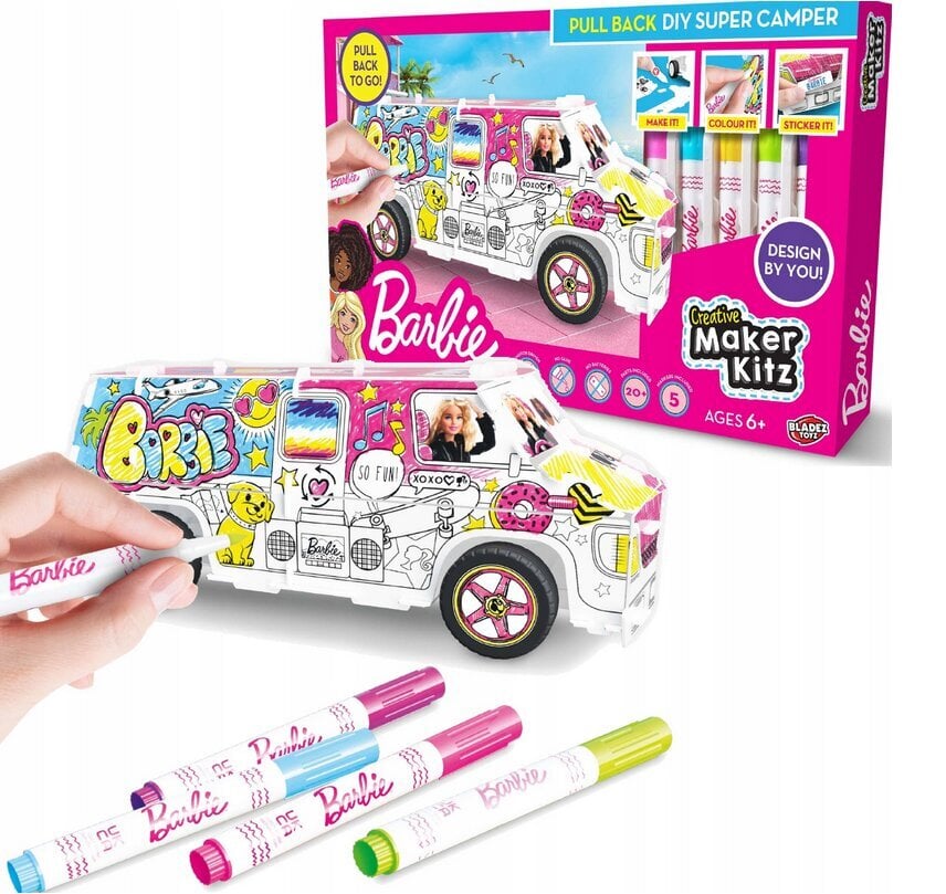 Kūrybinis rinkinys Bladez toyz Barbie Van kaina ir informacija | Žaislai mergaitėms | pigu.lt