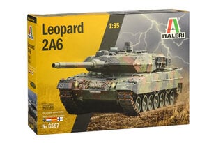 Italeri IT6567 - LEOPARD 2A6, 1/35 цена и информация | Склеиваемые модели | pigu.lt