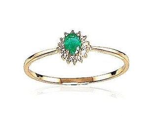 Золотое кольцо с бриллиантами "Ферро VIII" из красного золота 585 пробы DS00G424 цена и информация | Кольца | pigu.lt