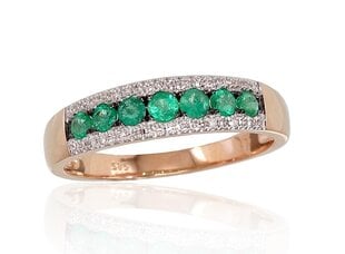 Auksinis žiedas su deimantais Diamond Sky "Camellia V" iš raudono, 585 prabos aukso kaina ir informacija | Žiedai | pigu.lt