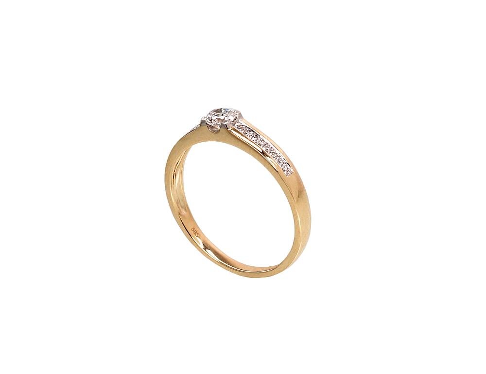 Auksinis žiedas su deimantais Diamond Sky "Malori" kaina ir informacija | Žiedai | pigu.lt