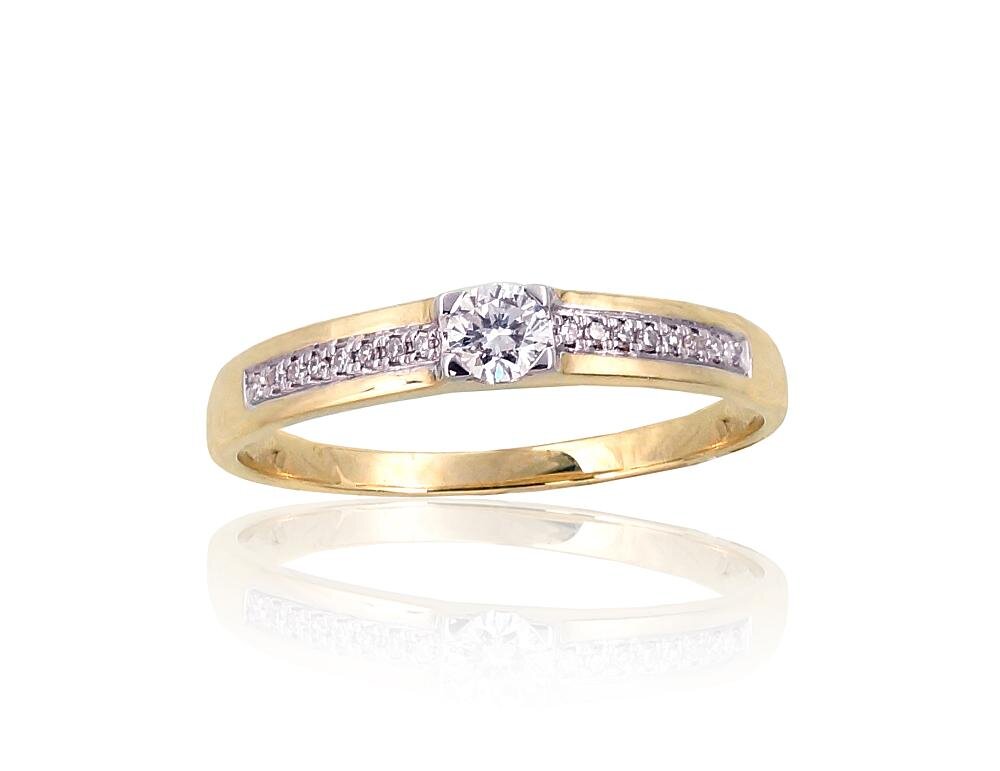 Auksinis žiedas su deimantais Diamond Sky "Malori" kaina ir informacija | Žiedai | pigu.lt