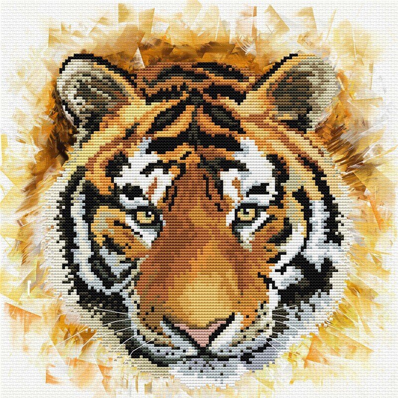 Siuvinėjimo kryželiu rinkinys Needleart World Tigras, 30,50x30,50 kaina ir informacija | Siuvinėjimo priemonės | pigu.lt