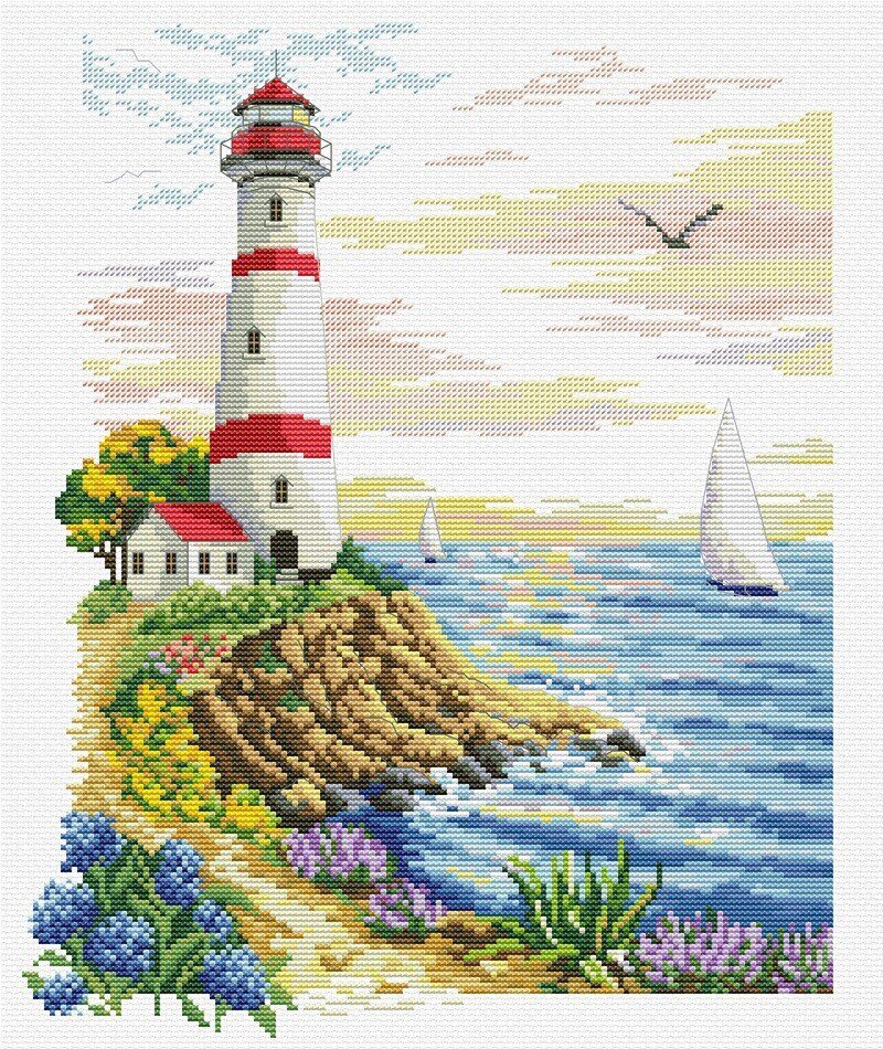 Siuvinėjimo kryželiu rinkinys Needleart World Švyturys, 26,50x33,30 kaina ir informacija | Siuvinėjimo priemonės | pigu.lt